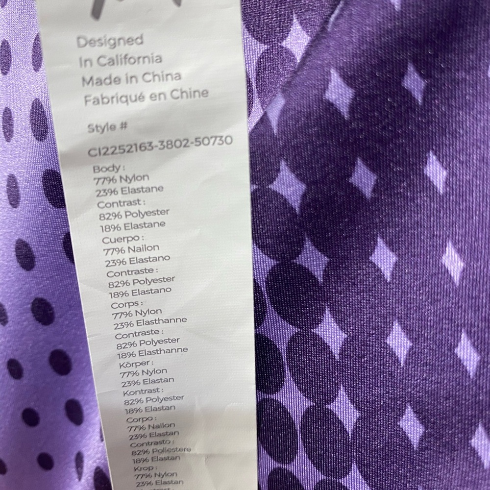 Yitty Headliner Shaping Catsuit Size M Purple Galaxy Dot One-Piece Shapewear NWT - Picture 6 of 7